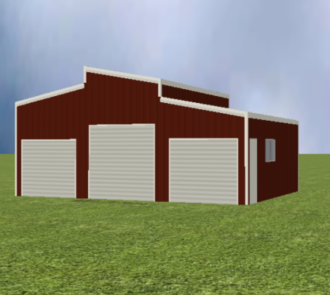 American barn with skillion 11 degree roof