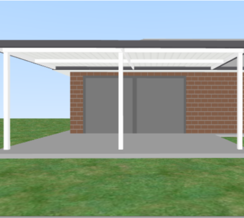 Flat Pergola Patio awning 2 and 5 degrees